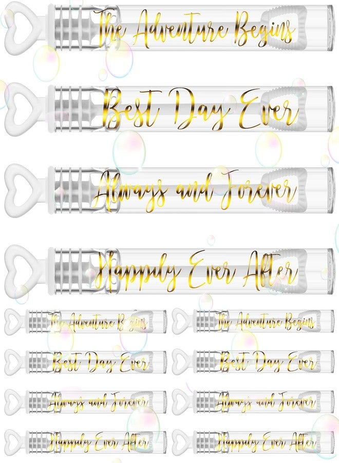 Hollowfly 120 Count Wedding Mini Bubble for a Wedding Wands Bulk Heart Bubble Wand for Guests Send Off Adults Party Supplies Valentine Anniversaries Celebration (Love Forever) - Image 1